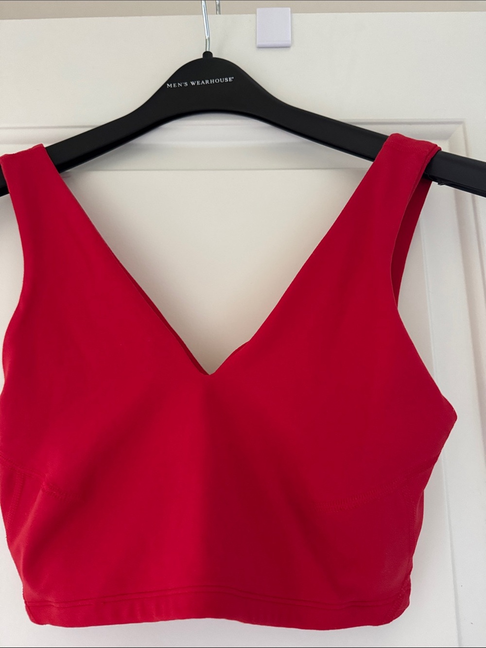 Free people movement Women's V-Neck Wireless Crop Bralette - red